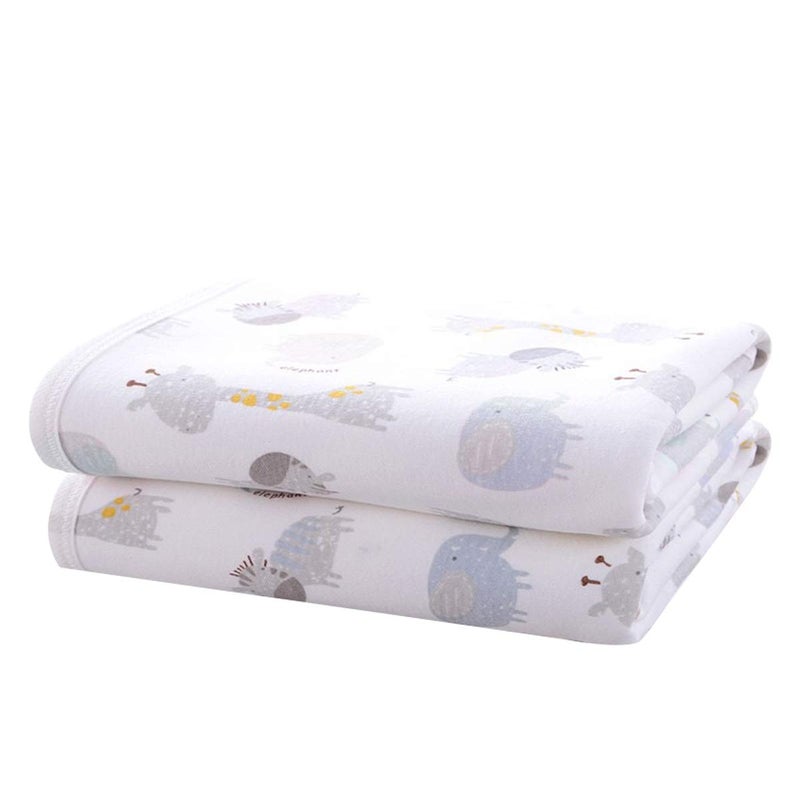 FOOK FISH Large Baby Diaper Changing Pads Soft Cotton Waterproof Changing Pad for Baby 27.5X37.5 inches Underpads Mattress Mat Sheet Protector Portable Reusable Urine Mat for Travel Gear 2 Pack - Image 1